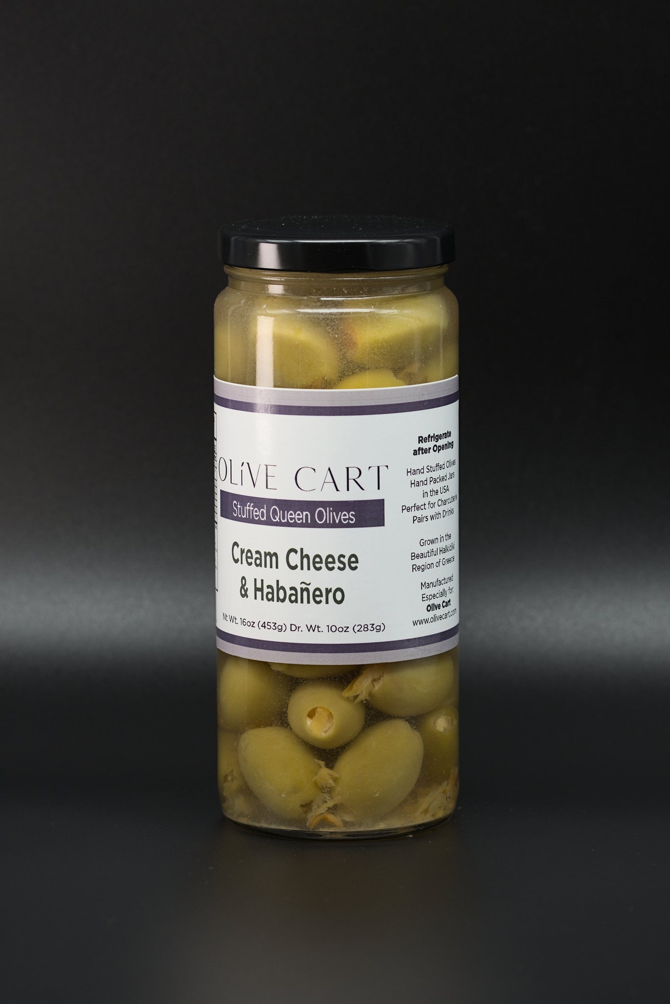 Habanero & Cream Cheese Stuffed Olives