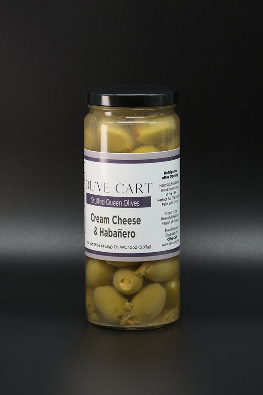 Habanero & Cream Cheese Stuffed Olives