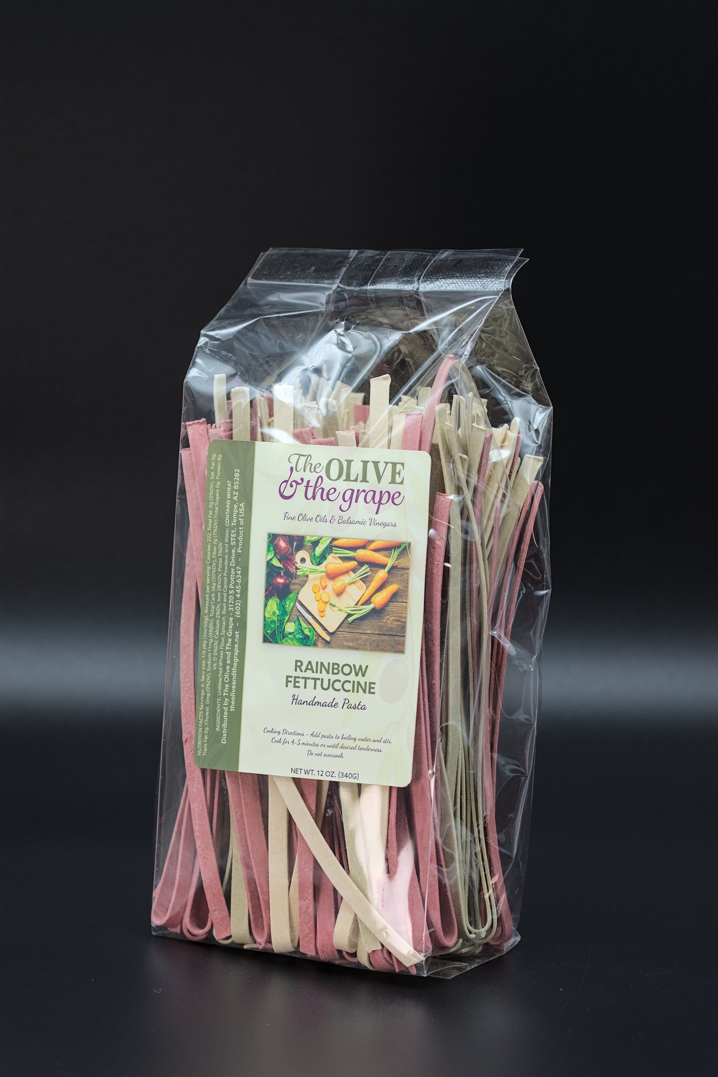 Rainbow Fettuccine Pasta