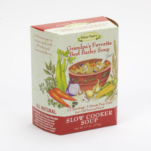Grandpa's Favorite Beef Barley Slow Cooker Soup
