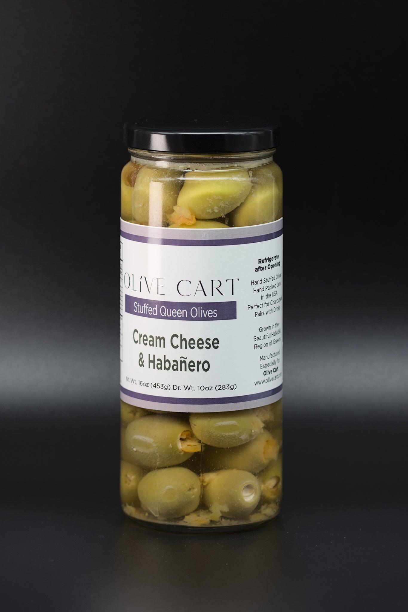 Habanero & Cream Cheese Stuffed Olives