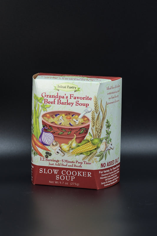 Grandpa's Favorite Beef Barley Slow Cooker Soup