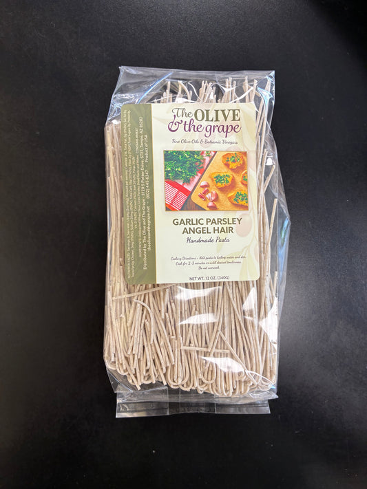 The Olive & The Grape Garlic Parsley Angel Hair Handmade Pasta Bag