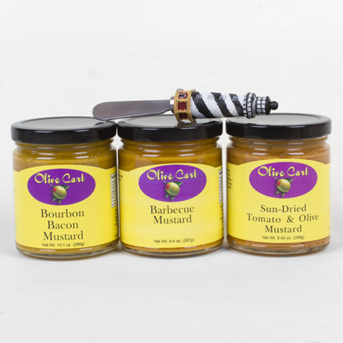 Gourmet Mustards 3-Pack w/ Spreader